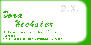 dora wechsler business card